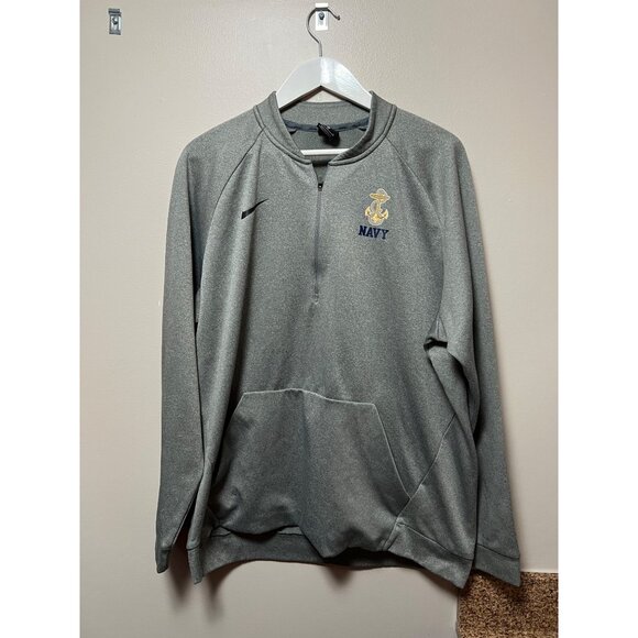 Nike‎ Navy Midshipmen Fleece Pullover - Size XL - Picture 1 of 3